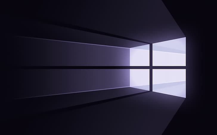 Windows 10, technology, operating system, minimalism, logo, simple background, HD wallpaper