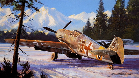 เครื่องบินทหาร Messerschmitt Bf 109, วอลล์เปเปอร์ HD HD wallpaper