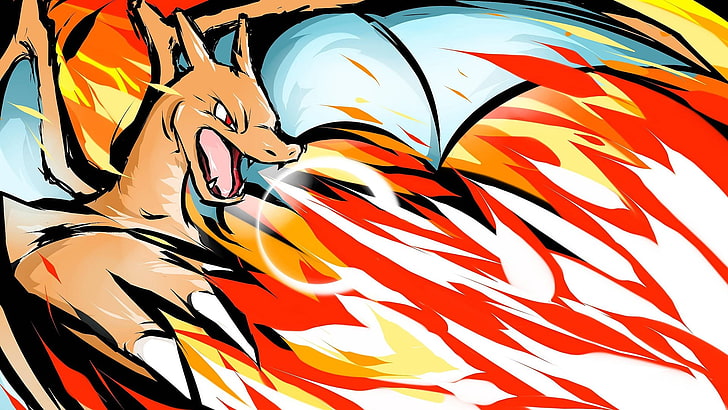 Илюстрация на Pokemon Charizard, Pokémon, Charizard, HD тапет
