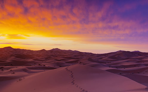 Пустыня Сахара Песчаные дюны HD, природа, пейзаж, пустыня, песок, дюны, Сахара, HD обои HD wallpaper