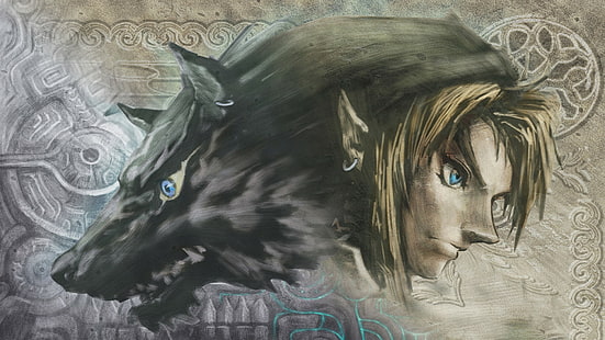 The Legend of Zelda, The Legend of Zelda: Twilight Princess, video game, Wolf Link, serigala, Link, Wallpaper HD HD wallpaper