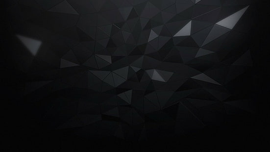 ミニマリズム三角形黒抽象、 HDデスクトップの壁紙 HD wallpaper