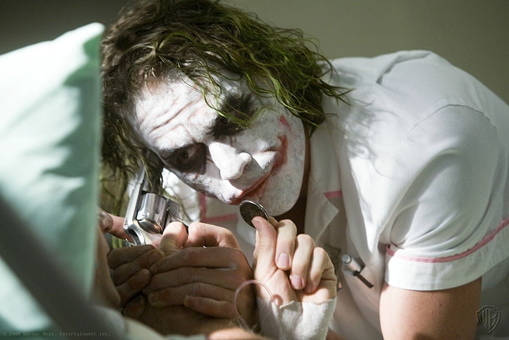 The Joker movie still screenshot, Batman, The Dark Knight, Heath Ledger, Joker, HD wallpaper
