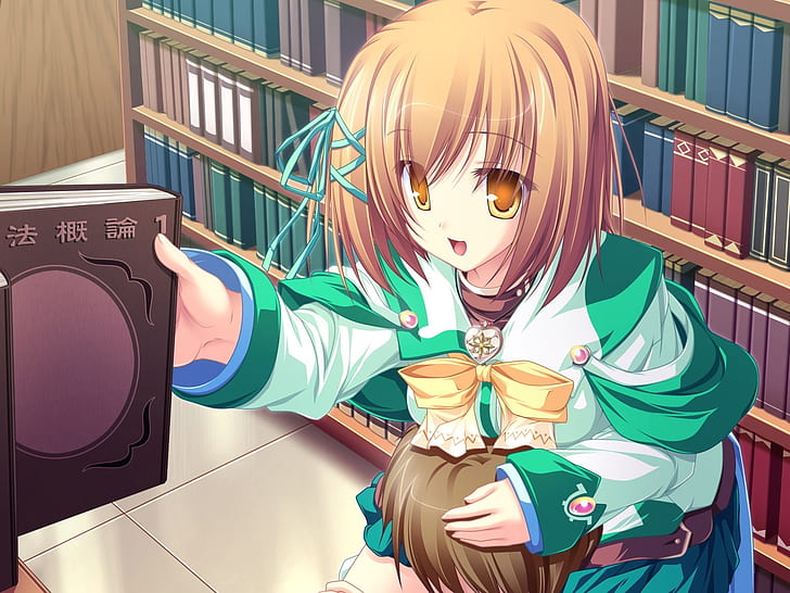 magus tale, visual novel, amagase koyuki, biblioteca, Anime, HD papel de parede
