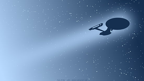 artwork, Star Trek, minimalism, USS Enterprise (spaceship), space, HD wallpaper HD wallpaper