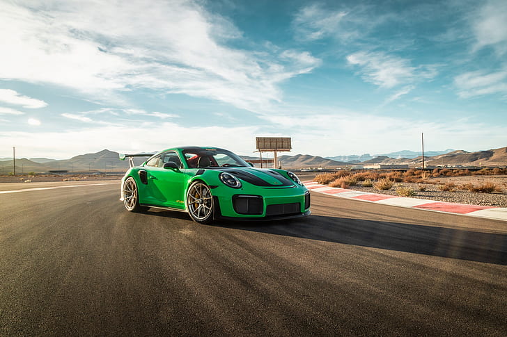 911, Porsche, zielony, GT3, VAG, Tapety HD