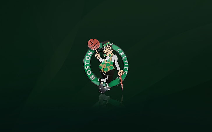 Boston Celtics-logotyp, grön, basket, bakgrund, logotyp, Boston, NBA, Boston Celtics, HD tapet