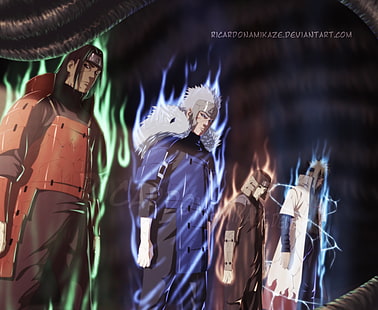 Anime, Naruto, Hashirama Senju, Hiruzen Sarutobi, Minato Namikaze, Tobirama Senju, HD-Hintergrundbild HD wallpaper