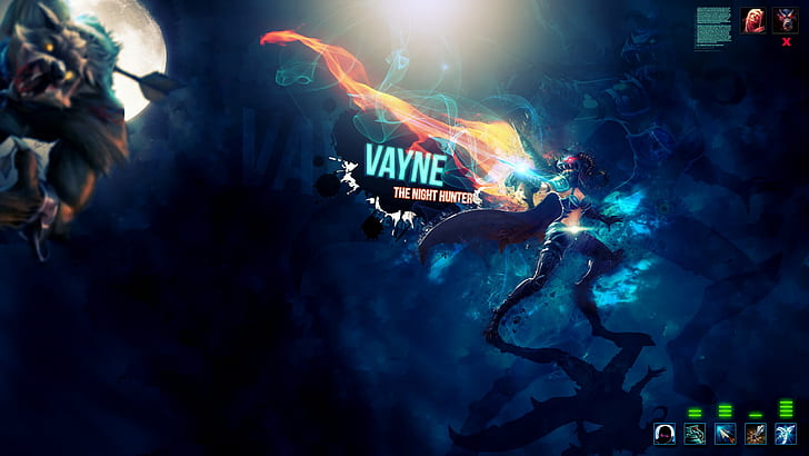 Лига Легенд Vayne видеоигры Lane Attack повреждения нести, HD обои