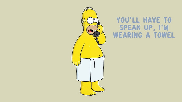 funny homer simpson towel the simpsons 1920x1080  Entertainment Funny HD Art , funny, Homer Simpson, HD wallpaper