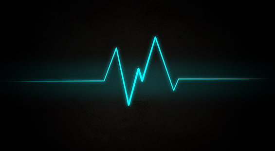 Heart Beat, logo de battement de coeur, Aero, Noir, Fond d'écran HD HD wallpaper