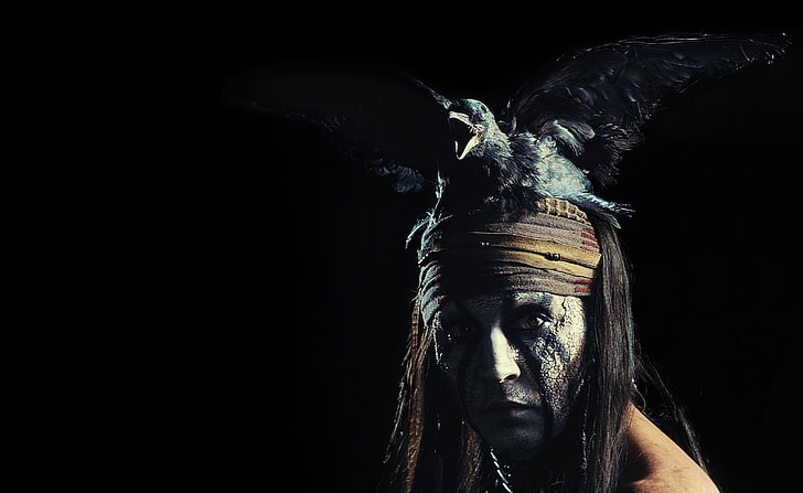 Johnny Depp as Tonto - The Lone Ranger Movie..., male native American, Movies, Other Movies, Movie, johnny depp, 2013, tonto, the lone ranger, HD wallpaper