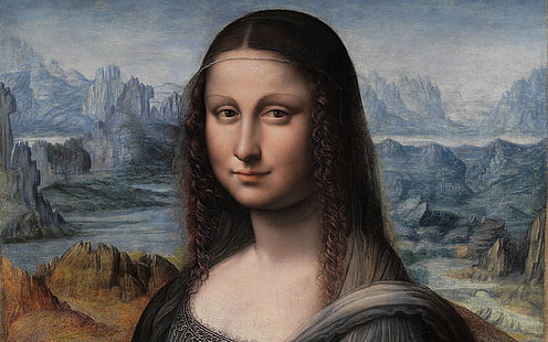 Mona Lisa, Madrid, Prado-museet, Nationalmuseet i Prado, olja på valnötpanel, en elev av Leonardo da Vinci, 1503 - 1519, Lärling av Leonardo da Vinci, konstverkskopia, HD tapet HD wallpaper