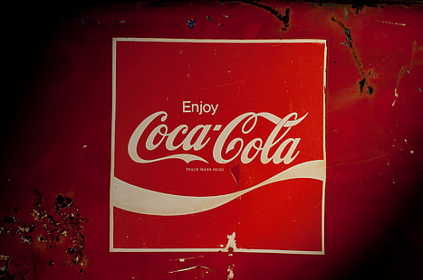 Logo Coca-Cola, minimalismo, bevanda, Coca-Cola, Sfondo HD HD wallpaper