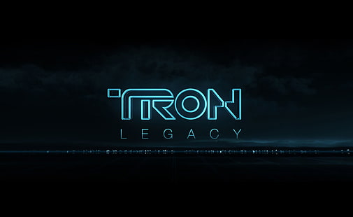 Tron Legacy, логотип Tron Legacy, фильмы, фильм Tron Legacy 2010, научно-фантастический фильм, фильм Tron 2010, HD обои HD wallpaper