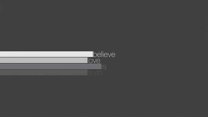 gray and white text, strip, background, the inscription, minimalism, love, the phrase, truth, HD wallpaper