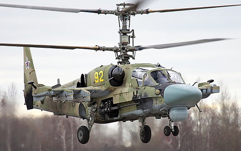 군용 헬리콥터, Kamov Ka-52 악어, Kamov Ka-52, HD 배경 화면 HD wallpaper