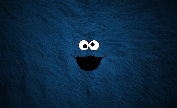 Papel de parede digital de Cookie Monster Background, Cookie Monster, Engraçado, Azul, Fundo, Cookie Monster, HD papel de parede