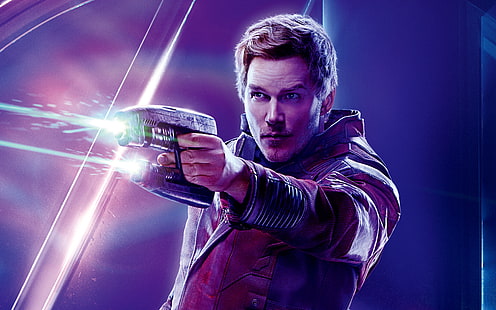 Avengers Infinity War, Penjaga Galaxy, Starlord, Chris Pratt, The Avengers, Wallpaper HD HD wallpaper