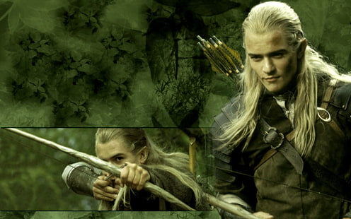 Orlando Bloom nel ruolo di Legolas, Il signore degli anelli, Sfondo HD HD wallpaper