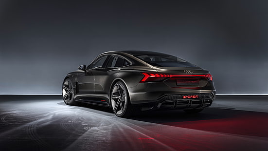 Concept, Audi, vista posteriore, 2018, e-tron GT Concept, E-Tron GT, Sfondo HD HD wallpaper
