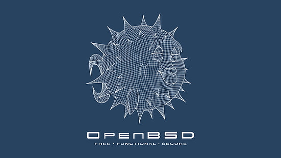 Отворено лого на BSD, отворен код, OpenBSD, Unix, лого, минимализъм, прост фон, HD тапет HD wallpaper