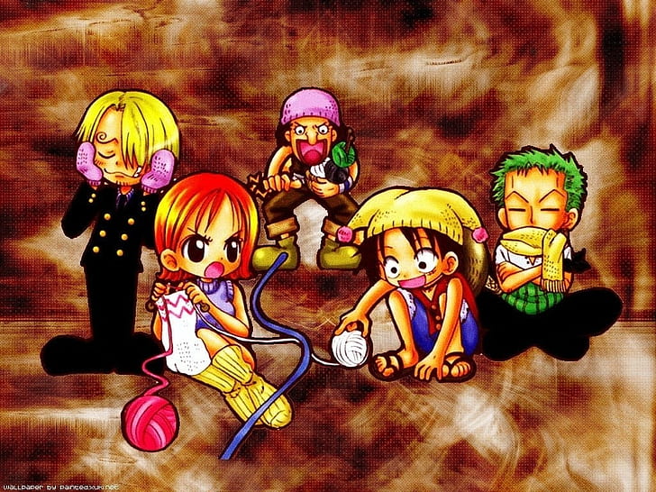 One Piece, anime, Sanji, Nami, Usopp, Macaco D. Luffy, HD papel de parede