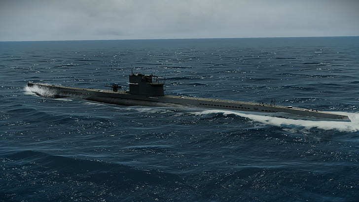 submarine, vehicle, ship, military, HD wallpaper