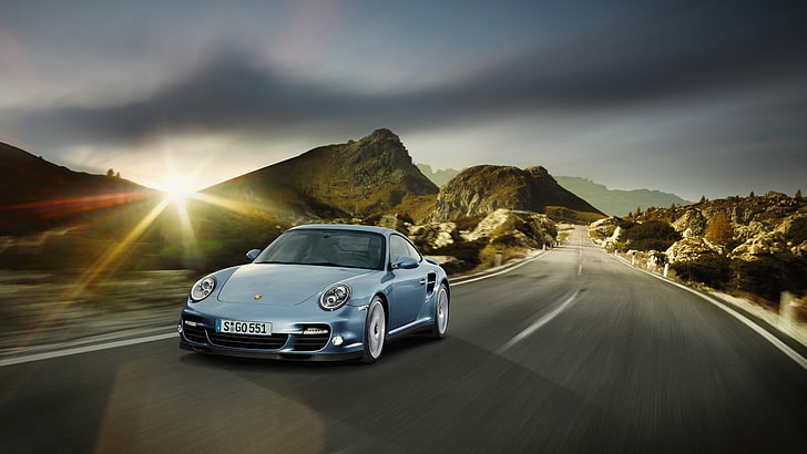 Coupe gris, Porsche 911, coche, Fondo de pantalla HD