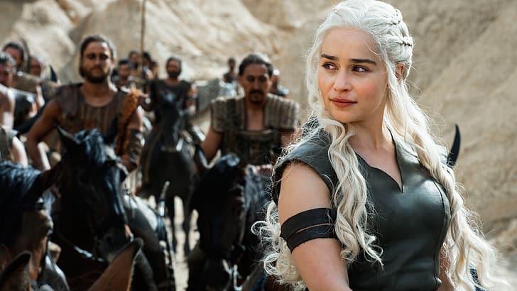 Daenerys Targaryen, Game of Thrones, Emilia Clarke, House Targaryen, women, actress, TV Series, blonde, HD wallpaper