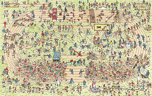 Spel, var är Waldo ?, Cartoon, Waldo, HD tapet HD wallpaper