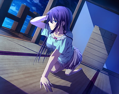 Anime, Anime Girls, Senjougahara Hitagi, Monogatari-Serie, HD-Hintergrundbild HD wallpaper