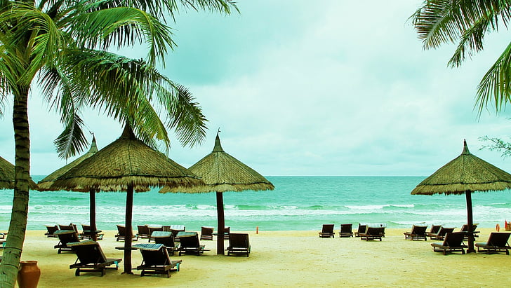Fotografia, Praia, Cadeira, Férias, Tropical, HD papel de parede