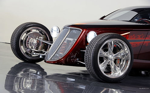 chrome 5-spoke car wheel with tire set, car, HD wallpaper HD wallpaper