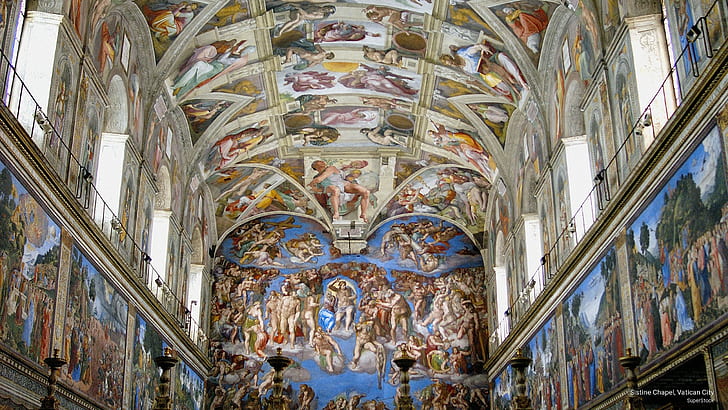 Sistine Chapel, Vatican City, Landmarks, HD wallpaper