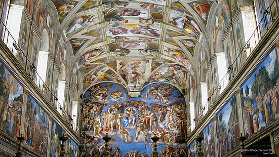 Sistine Chapel, Vatican City, Landmarks, HD wallpaper HD wallpaper