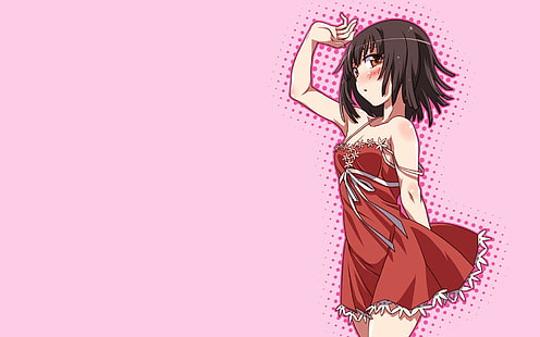 Anime Girls, Sengoku Nadeko, Monogatari-Serie, Kleid, Anime Girls, Sengoku Nadeko, Monogatari-Serie, Kleid, HD-Hintergrundbild HD wallpaper