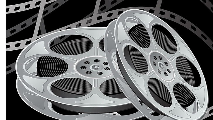 Make A Movie, dois gráficos de rolo de filme, negativo, rolo, filme, filme, 3d e abstrato, HD papel de parede