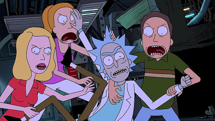 TV Show, Rick and Morty, Beth Smith, Jerry Smith, Rick Sanchez, Summer Smith, Tapety HD