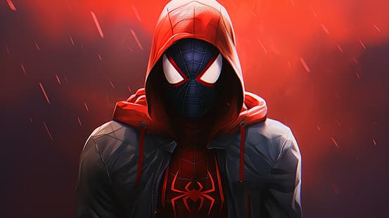 Spider-Man: Across the Spider-Verse, Marvel Cinematic Universe, Spiderman Miles Morales, spidermanintothespiderverse, Marvel Comics, AI, Marvel Studios, Marvel Super Heroes, Marvel Avengers, Avengers Endgame, Avengers Infinity War, Marvel TV, Tapety HD HD wallpaper