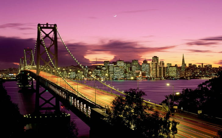 جسر سان فرانسيسكو بكاليفورنيا ، جسر ، فرانسيسكو ، كاليفورنيا، خلفية HD