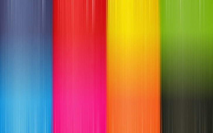 파란색, 빨간색, 노란색 및 녹색 줄무늬 색상, 줄무늬, 세로, 선, 화려한, HD 배경 화면
