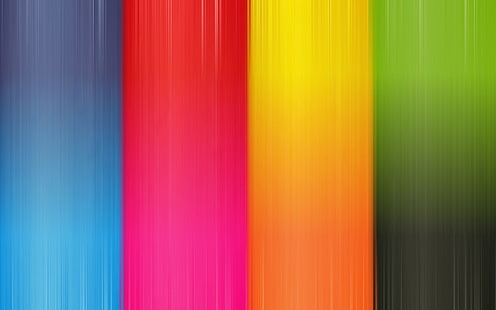 blaue, rote, gelbe und grüne Streifenfarben, Streifen, Vertikale, Linien, bunt, HD-Hintergrundbild HD wallpaper