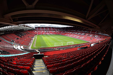 estádio de futebol, Manchester United, trafford velho, diabo vermelho, HD papel de parede HD wallpaper