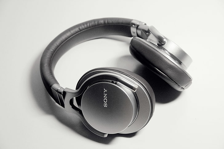 white, black, sony, headphone, MDR-1A, prestige, HD wallpaper