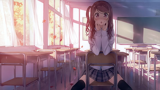 gadis anime, solo, Kantoku, tertinggi paha, Wallpaper HD HD wallpaper