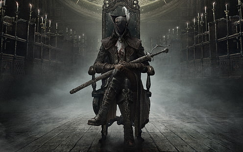 Bloodborne The Old Hunters Expansion, цифровые обои рыцарских доспехов, Игры, Bloodborne, HD обои HD wallpaper