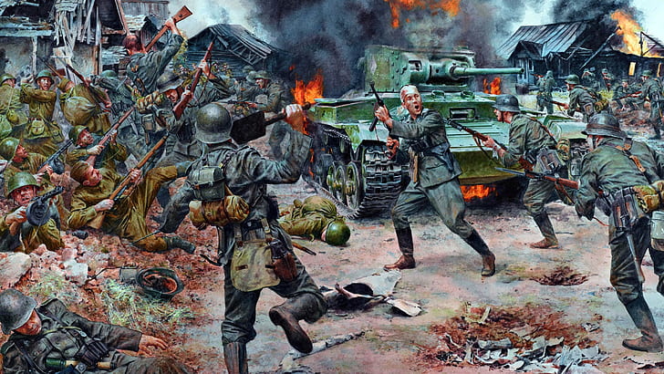 حرب ، معركة ، القوقاز ، الفيرماخت ، الجيش الأحمر ، كوبان 1943، خلفية HD