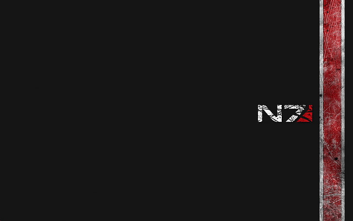 N7 цифровые обои, Mass Effect 3, N7, фон, шрифт, графика, HD обои