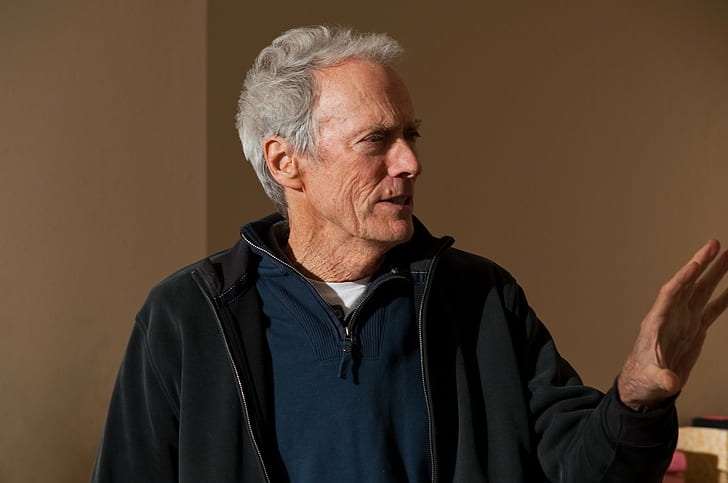 Clint Eastwood, Aktor, Gest, Ręka, Siwy, Mężczyzna, W średnim wieku, Tapety HD